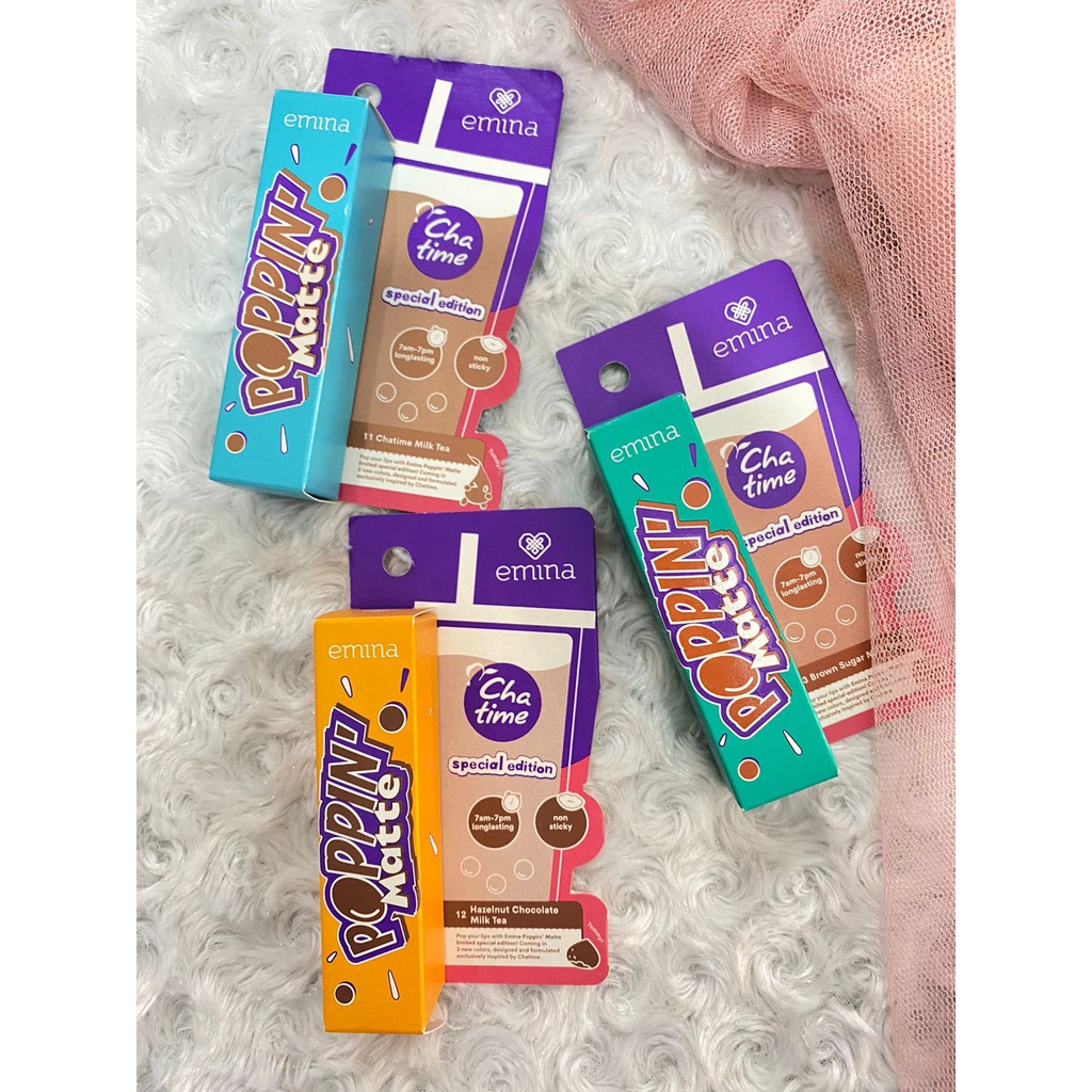 Emina Poppin Matte Spesial Edition Chatime