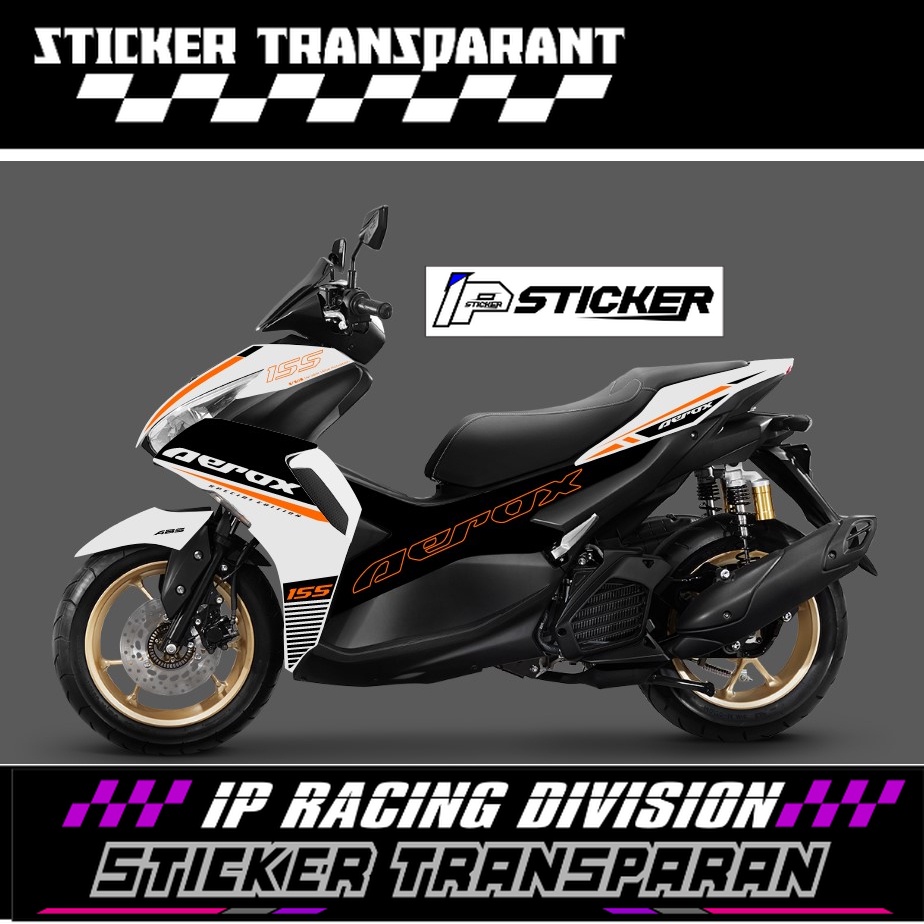 STICKER STRIPING TRANSPARAN AEROX  NEW CONNECTED 2022 NEW LINE