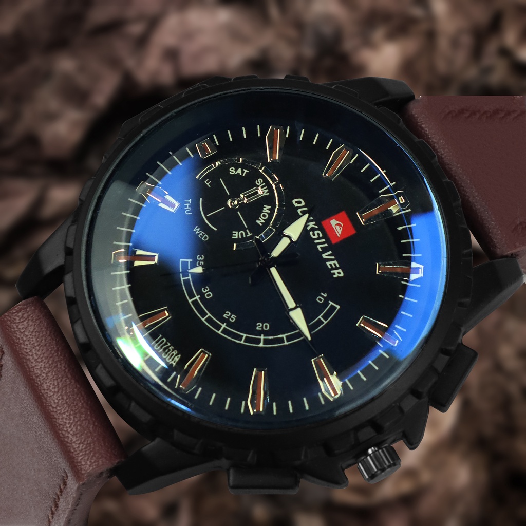 GROSIR Jam Tangan Pria Quiksilver Tali Kulit