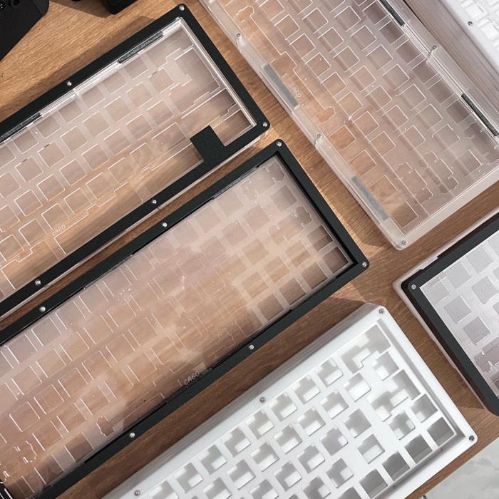 Case Akrilik Gasket Mount Keyboard Mechanical DZ60,Maxfit 61,VX5 pro - Clear, Vx5 Pro