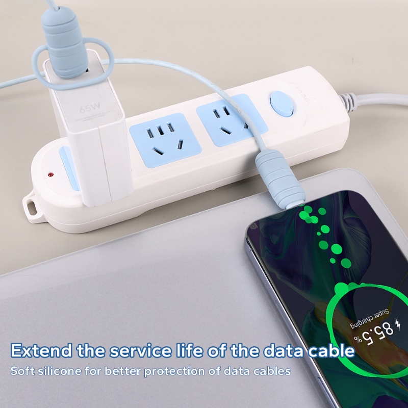 [Harga Grosir] [Unggulan] Type-C Charger Klip Tetap Anti Kusut Kabel Data Penutup Silikon Kabel Data Perlindungan Aksesoris Kabel Pengisian Anti Jebol Protection Cover