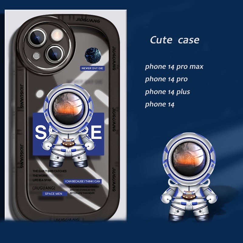 IPHONE Casing Astronot Lucu Kompatibel Untuk Iphone14 13 11 12 Pro Max Casing 6s8 +7 Plus XS X XR Casing TPU Shockproof Cover