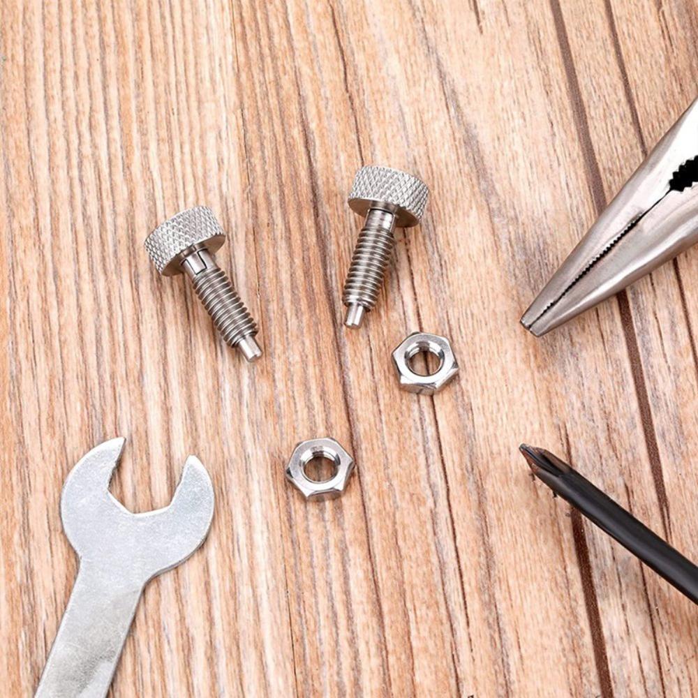 【 ELEGANT 】 Spring Plunger Retractable Stainless Steel Untuk Rolling Toolbox Knurled Lock-Out Spring Screw Indexing Plungers