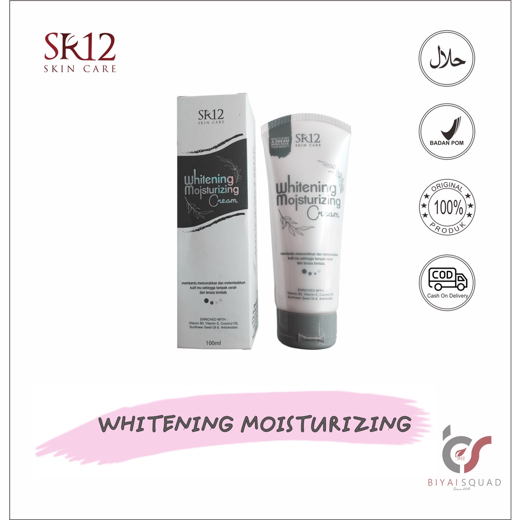 WHITENING MOISTURIZING CREAM SR12 / INSTANT WHITENING BODY LOTION &amp; FACE BPOM / PELEMBAB &amp; PENCERAH KULIT WITH SPF 20