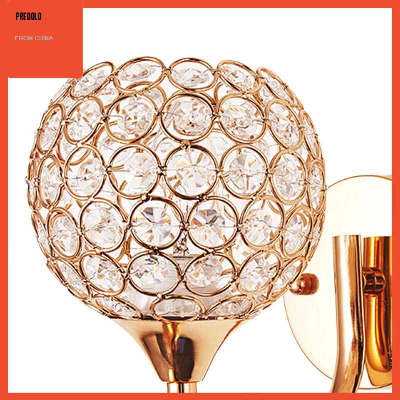 [Predolo] Lampu Dinding Chic Ornamen Baca Gold Fiting Lampu Samping Tempat Tidur E27 Socket