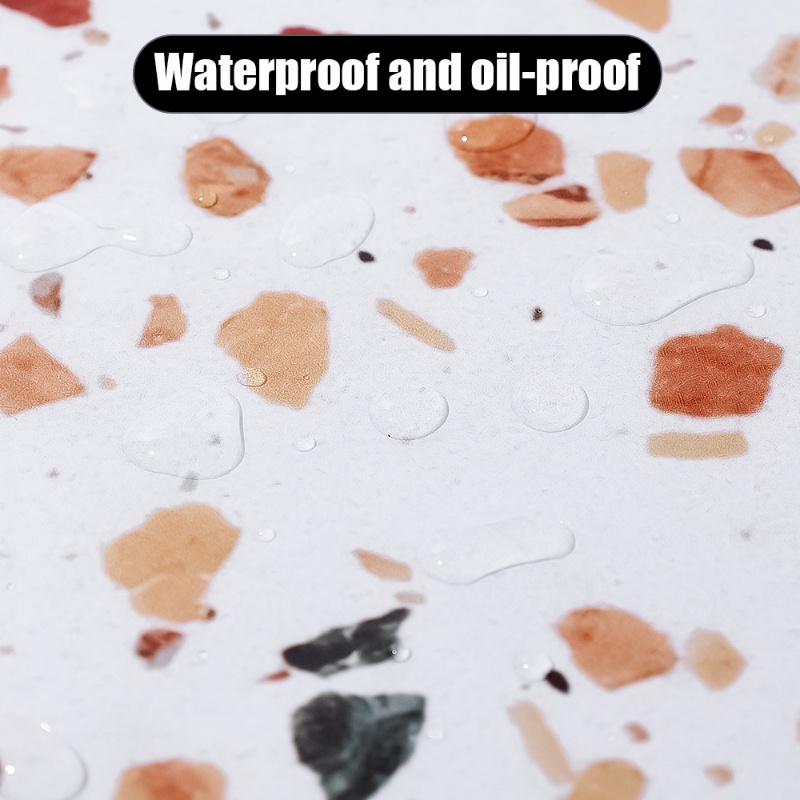 Stiker Dinding Teraso Imitasi Anti Minyak Dapur/Self-adhesive Ceramic Tile Hearth Wallpaper Tahan Panas/Stiker Dinding Marmer Imitasi