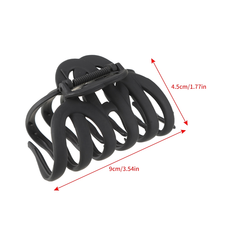 9cm Frosted Matte Jepit Rambut Plastik Hair Claw Fashion Sederhana Klip Rambut Wanita Aksesoris Rambut