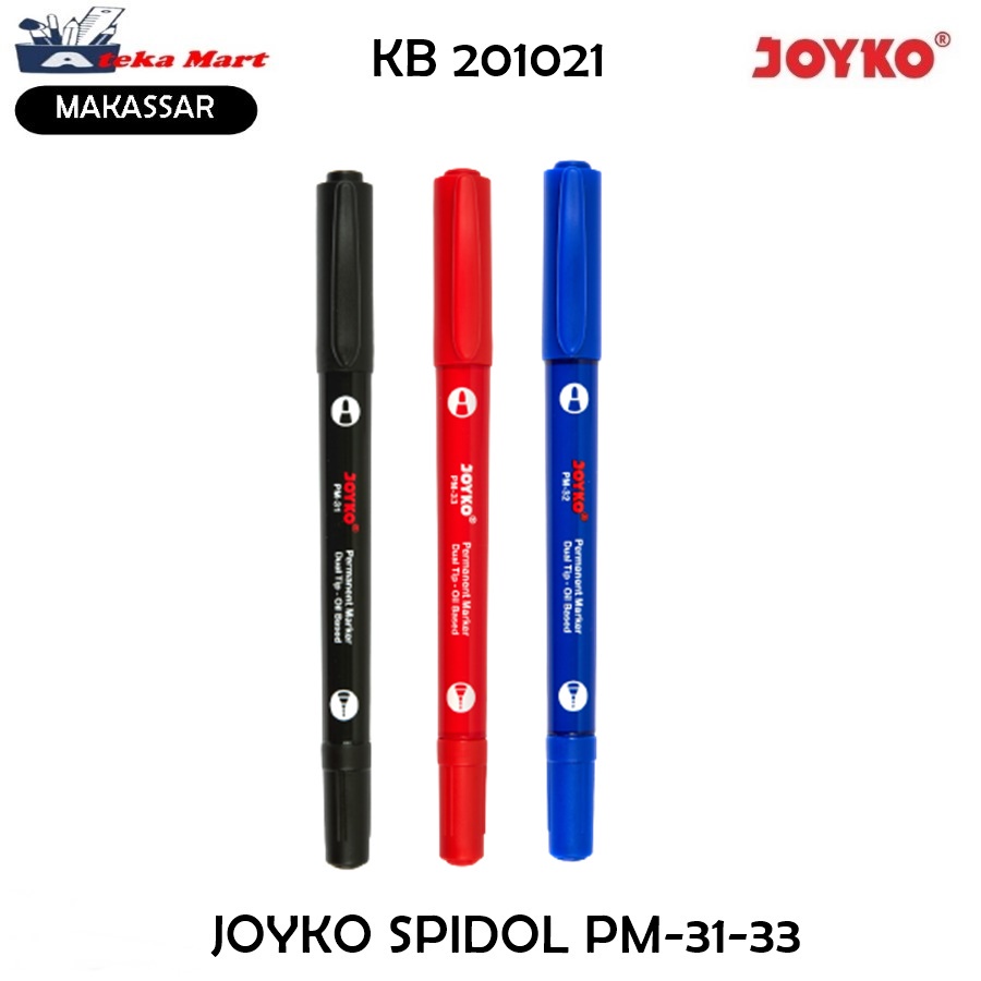 [PCS]  JOYKO PERMANENT MARKER PM-31/PM-32/PM-33 DUAL TIP