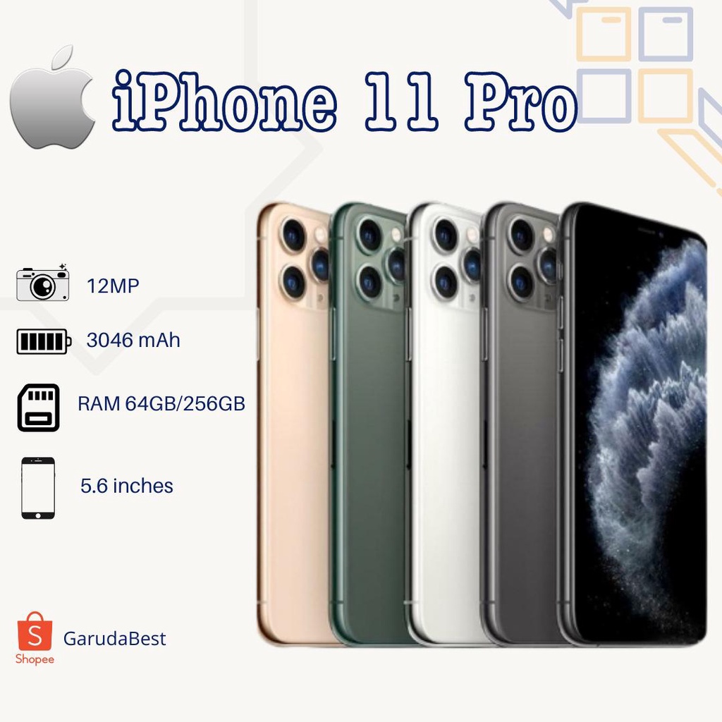 9.9 baru tangan kedua iPhone 11 PRO /64GB 256GB 512GB Second Fullset Mulus 100% Original