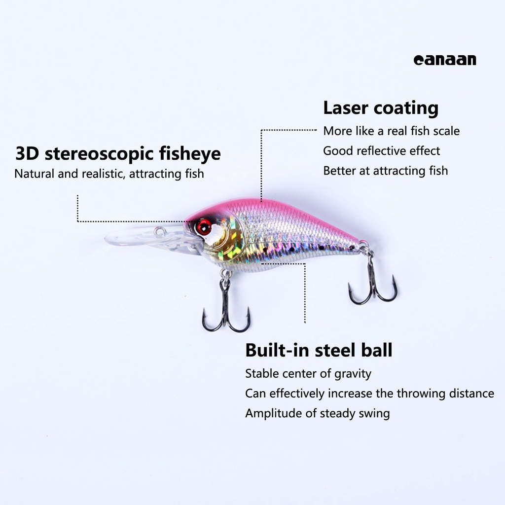 Cnn-12.5g 88mm Buatan Memancing Umpan 3D Stereo Mata Tajam Kait Aksesoris Praktis Keras Memancing Umpan Perlengkapan Memancing