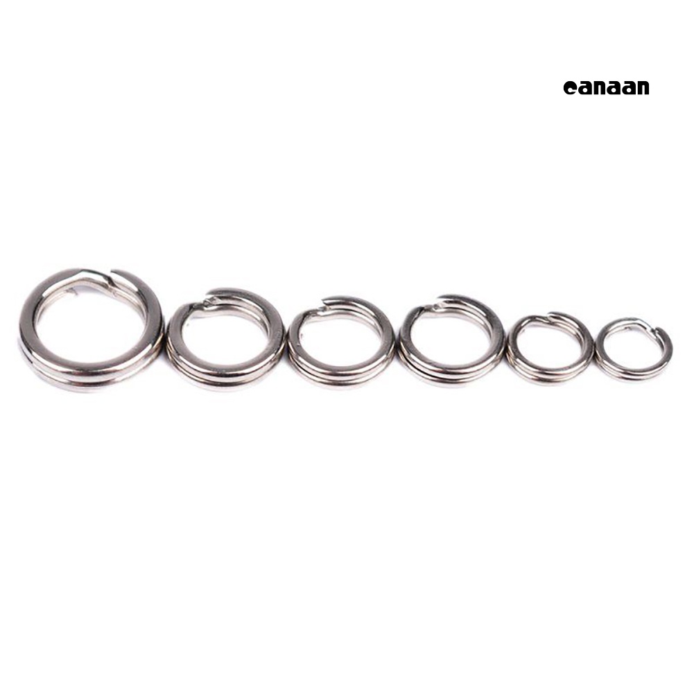 Cnn-100pcs Stainless Steel Double Loop Split Ring Open Fishing Konektor Tackle