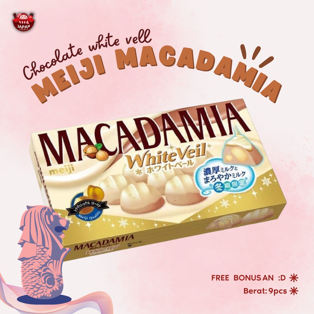 Meiji macadamia chocolate white veil