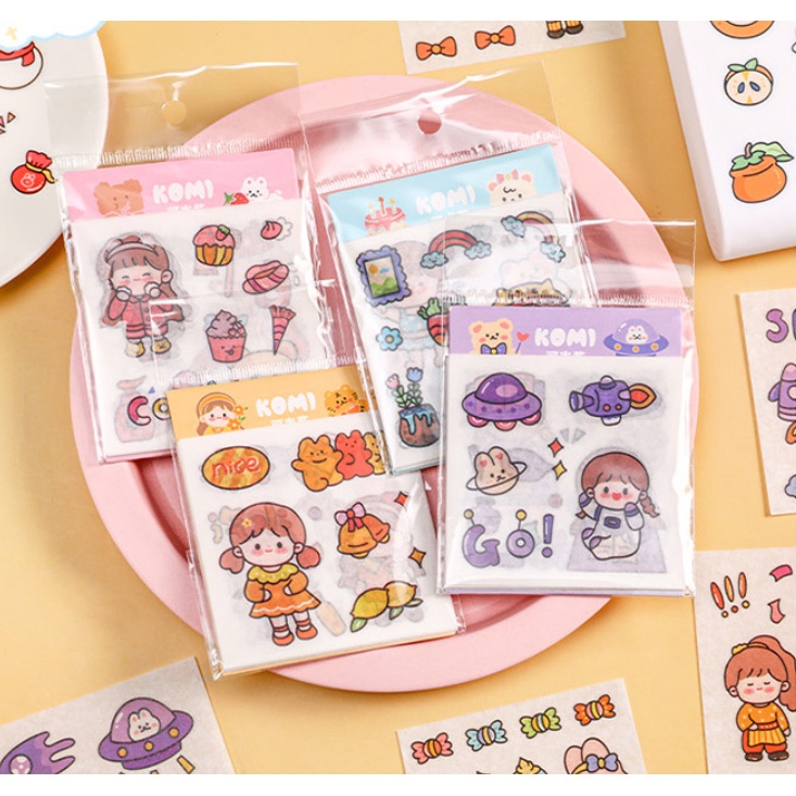 J3 - Stiker dekorasi girl heart set 12 lbr