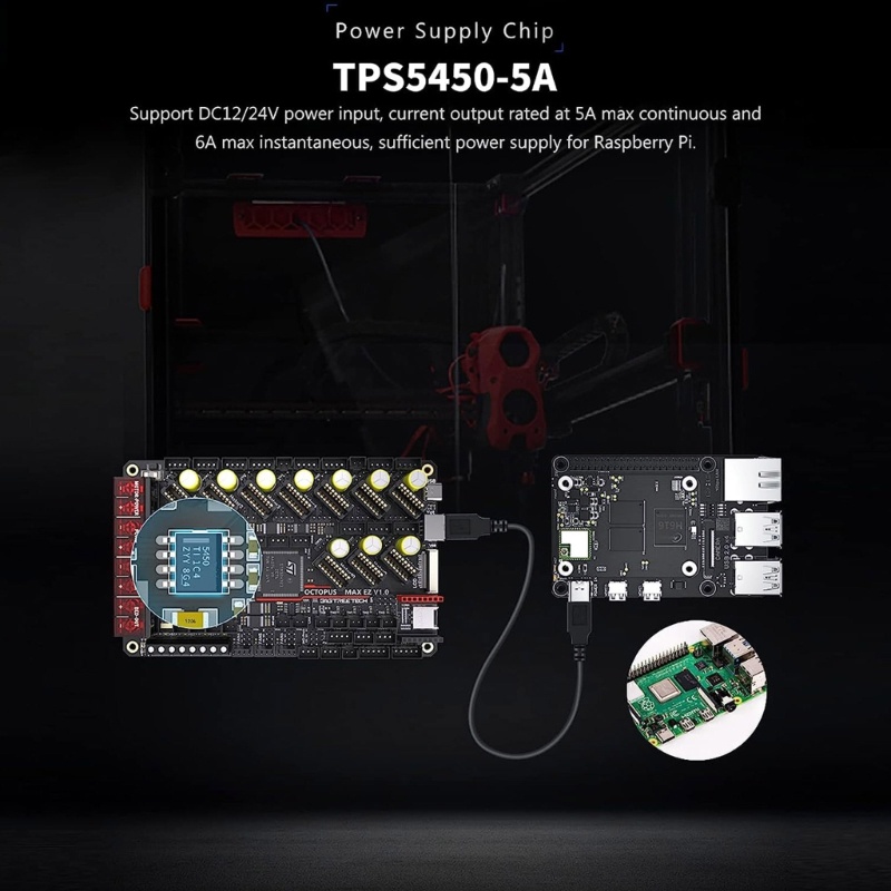 Zzz 3D Printer BIGTREETECH Octopus Max EZ Control Board Mendukung Firmware Klipper