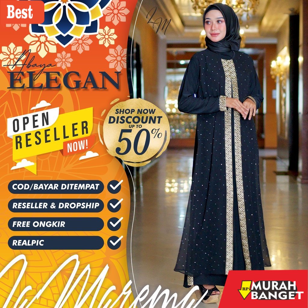 Gaya ala timur tengah di hari raya- Gamis Abaya Turkey Arab Turki Bordir Pesta Wanita Terbaru Warna 