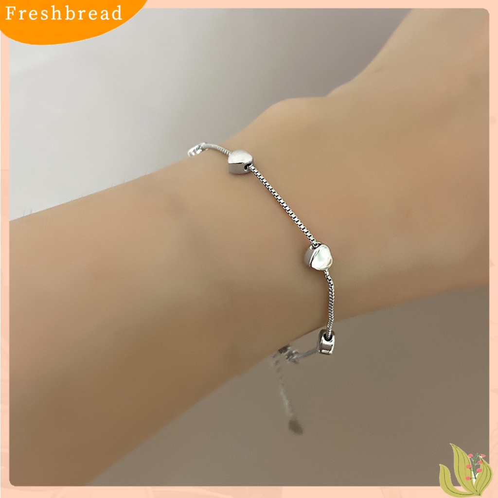 &lt; Freshbread &gt; Women Bracelet Adjustable Sweet Elegant Bright Luster Semua Pertandingan Dekorasi Hadiah Cinta Hati Rantai Gelang Pesta Pesona Perhiasan Untuk Pacar