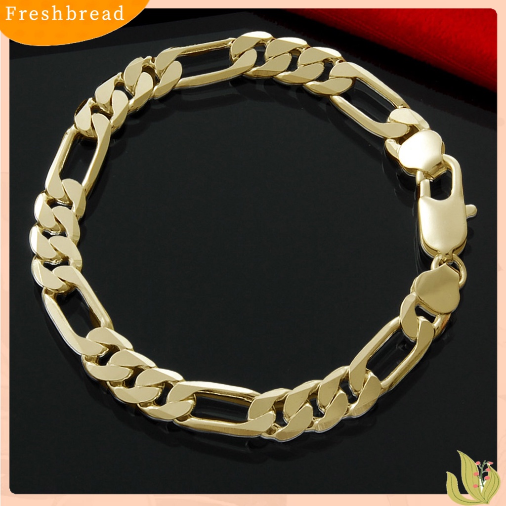 &lt; Freshbread &gt; Pria Gelang Rantai Hip Hop Perhiasan Electroplating Bright Luster Bangle Hadiah Ulang Tahun