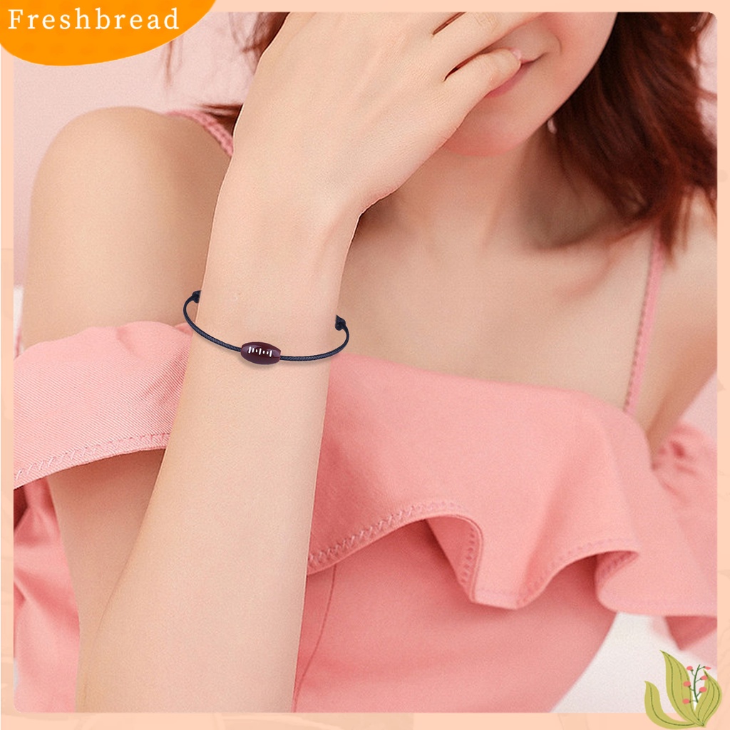 &lt; Freshbread &gt; Sprots Gelang Sepak Bola Dikepang Unisex Adjustable Wax Line Bracelet Fan Gift