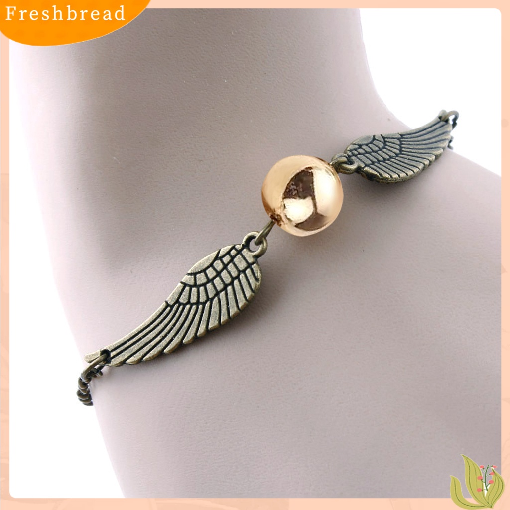 &lt; Freshbread &gt; Unisex Magic Academy Film Gaya Sayap Liontin Gelang Bangle Perhiasan Aksesori