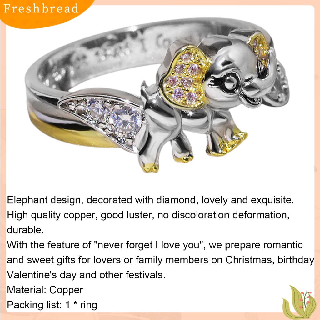 &lt; Freshbread &gt; Cincin Eye-Catching Cantik Mewah Stackable Animal Wedding Finger Rings Untuk Hadiah