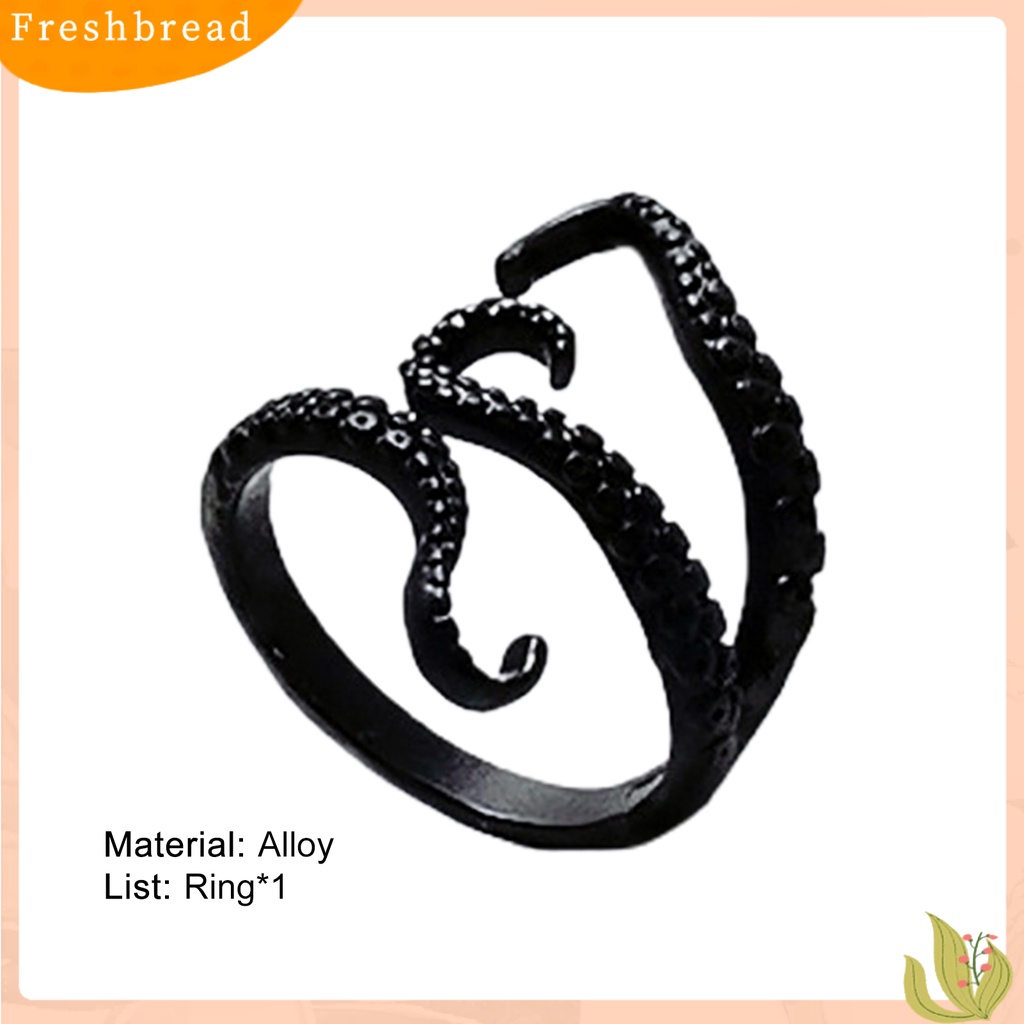 &lt; Freshbread &gt; Sederhana Punk Adjustable Bentuk Gurita Jari Cincin Pria Cincin Perhiasan Aksesori