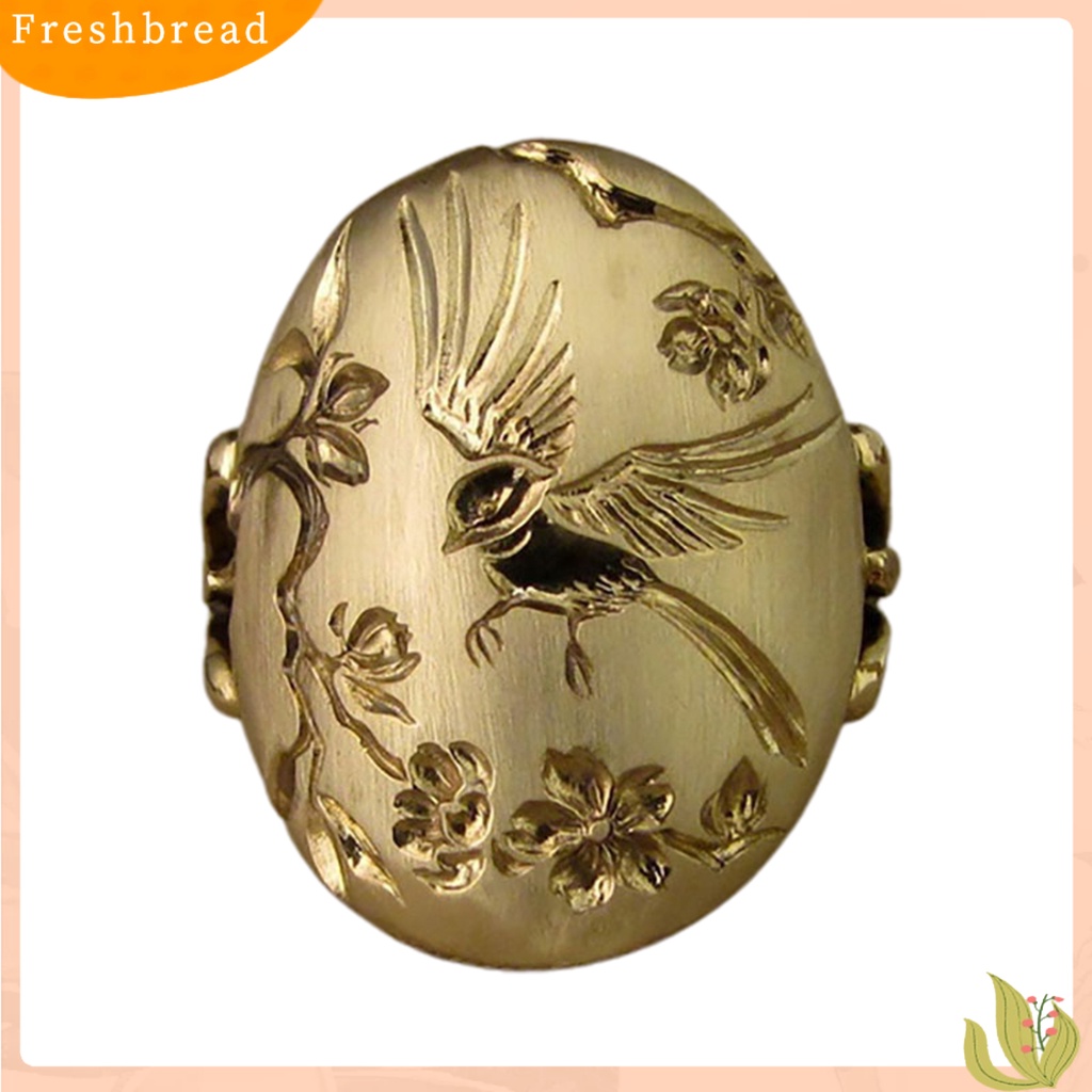 &lt; Freshbread &gt; Wanita Cincin Vintage Indah Elegan Burung Dan Bunga Cincin Tunangan Untuk Hari Valentine