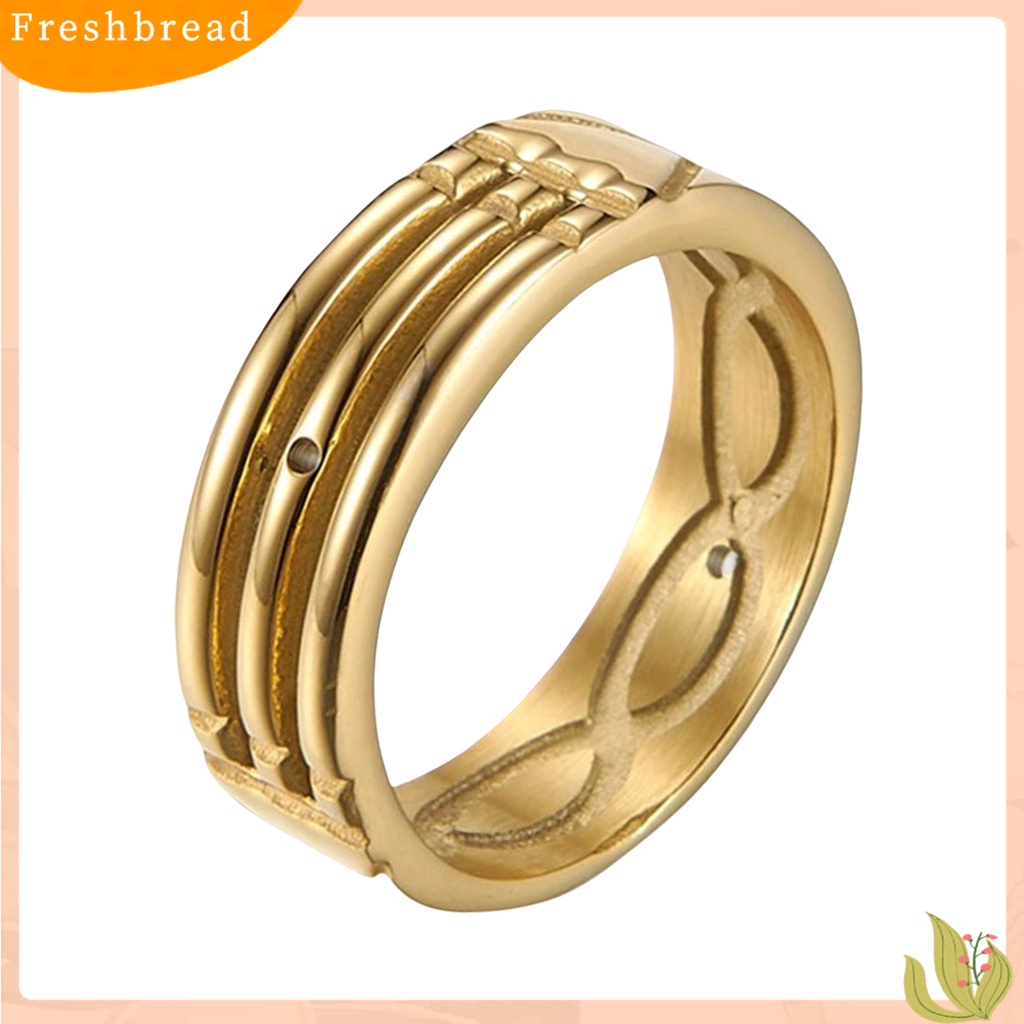 < Freshbread > Pria Cincin Sederhana Kilau Terang Permukaan Halus Geometris Electroplating Hias Hadiah Laki-Laki Pertunangan Pernikahan Cincin Fashion Perhiasan Untuk Perjamuan