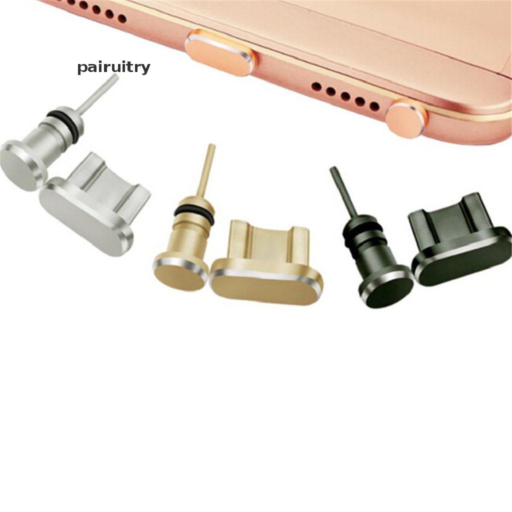 Prt 1set Micro USB Charging Port Earphone Jack Colokan Telepon Ujung Debu Colokan Anti Debu PRT