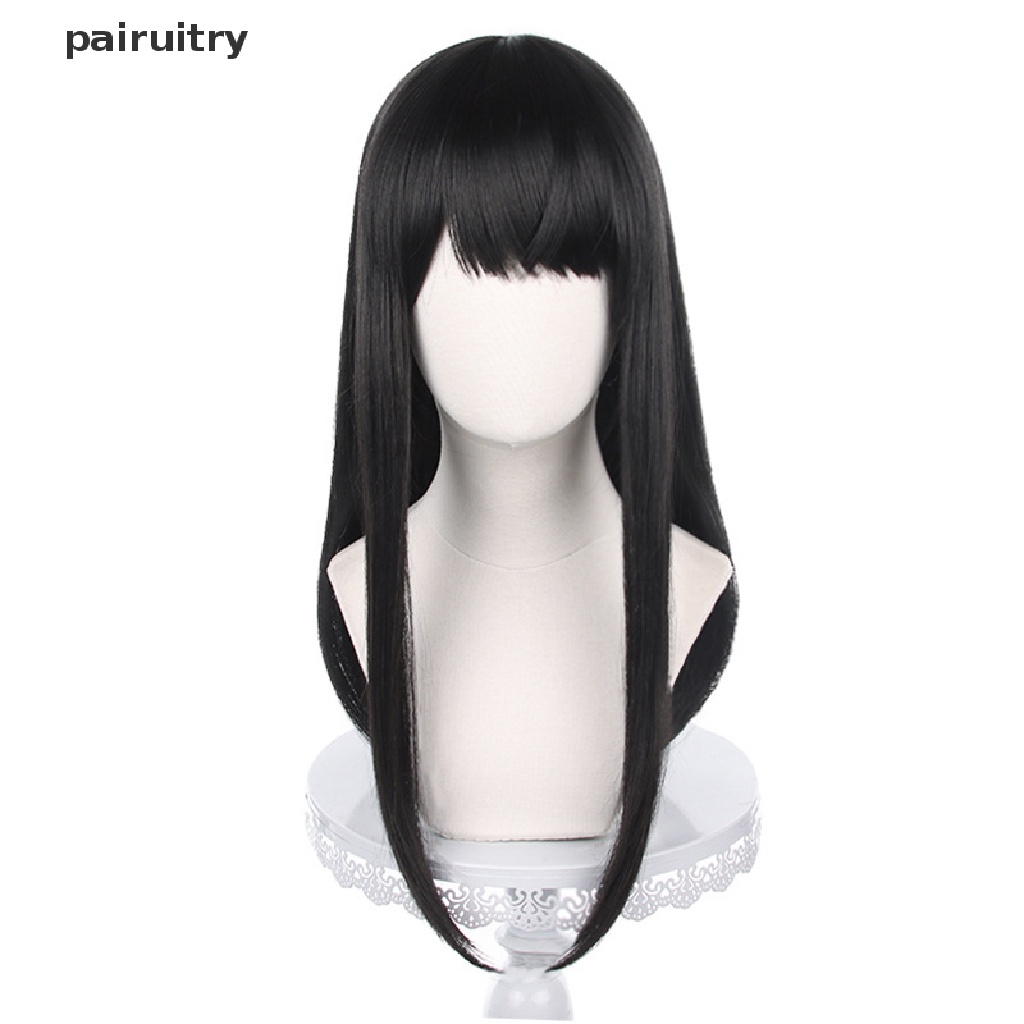 Prt Anime Chain Man Mitaka Asa Cosplay Wig Asa Mitaka Panjang 65cm Hitam Tahan Panas Rambut Sintetis Wig Pesta PRT