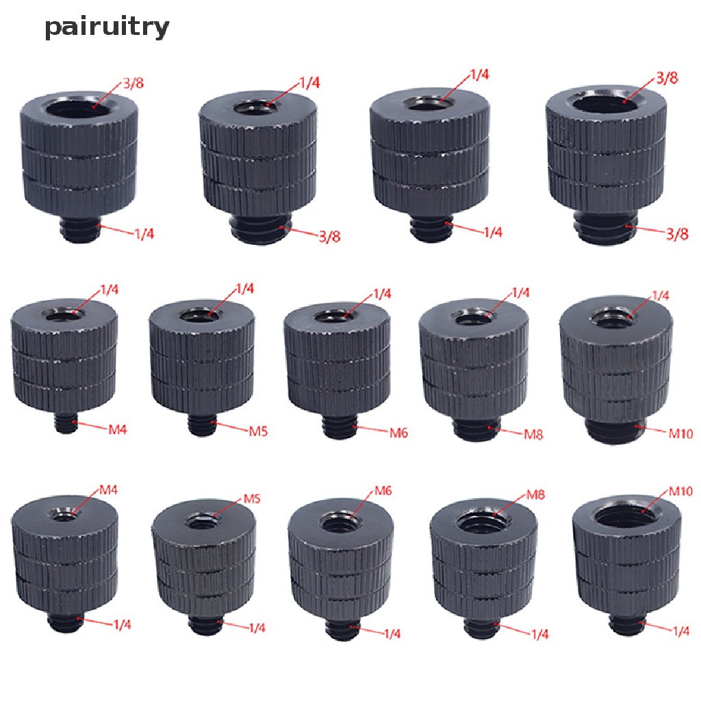 Prt 1per4 Ke M4 M5 M6 M8 M10 Konversi Sekrup 3per8 &quot;Pria Ke Betina Thread Screw Mount Converter Adapter Standard1Per4 Mount Adapter Sekrup Untuk Proyektor Tripod PRT