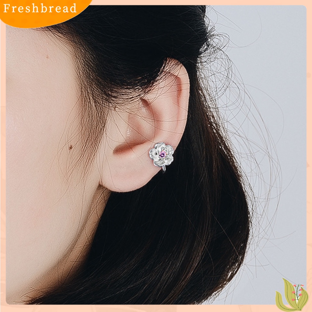 &lt; Freshbread &gt; 1pasang Anting Tusuk Cherry Berlian Imitasi Perhiasan Fashion Penampilan Giwang Telinga Gaya Korea Untuk Pakaian Sehari-Hari