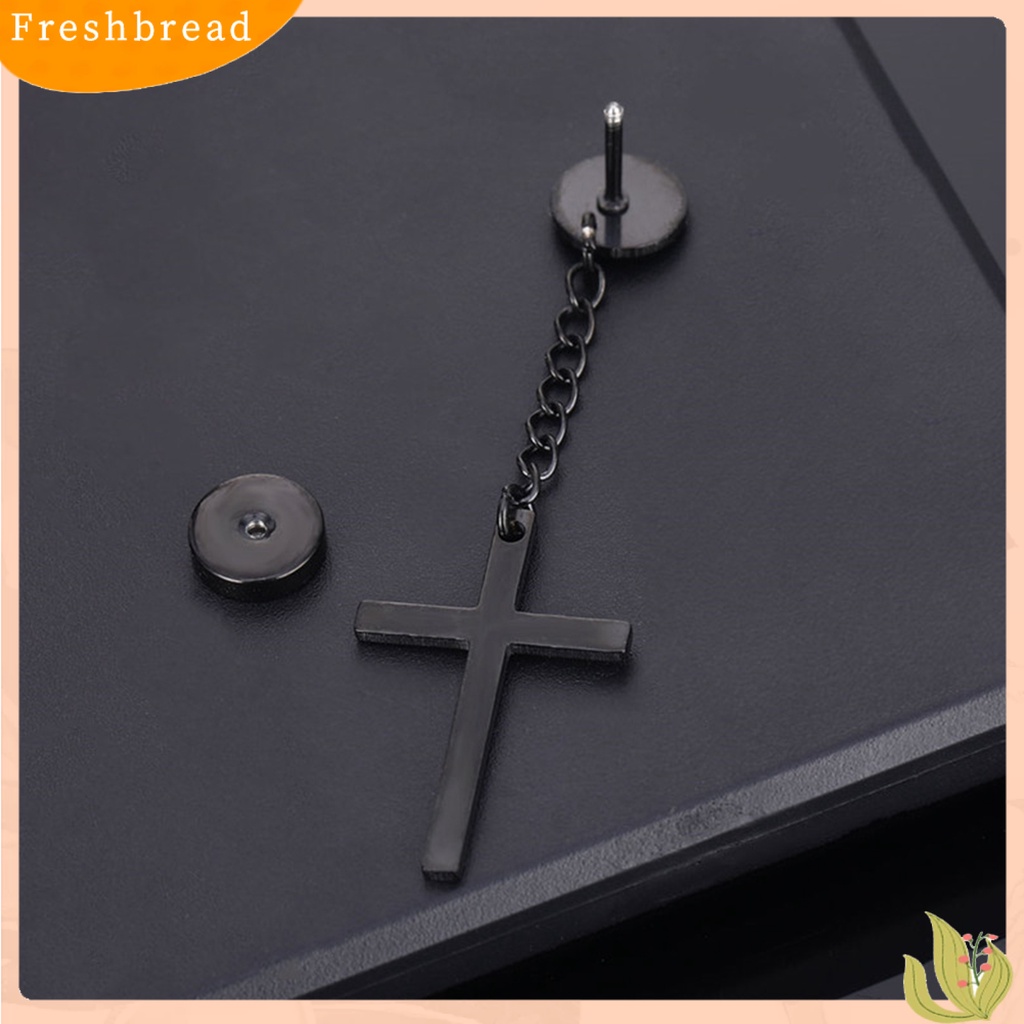 &lt; Freshbread &gt; 1Pc Unisex Anting Menjuntai Geometris Hip Hop Perhiasan Simple Electroplated Earring Untuk Pakaian Sehari-Hari