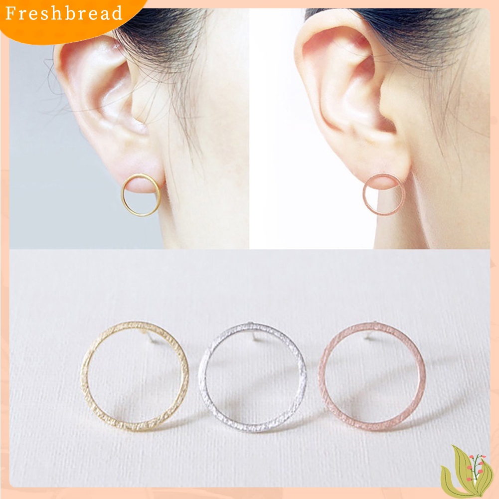 &lt; Freshbread &gt; Fashion Sederhana Lingkaran Berongga Pesona Telinga Stud Anting Wanita Pesta Perhiasan Hadiah