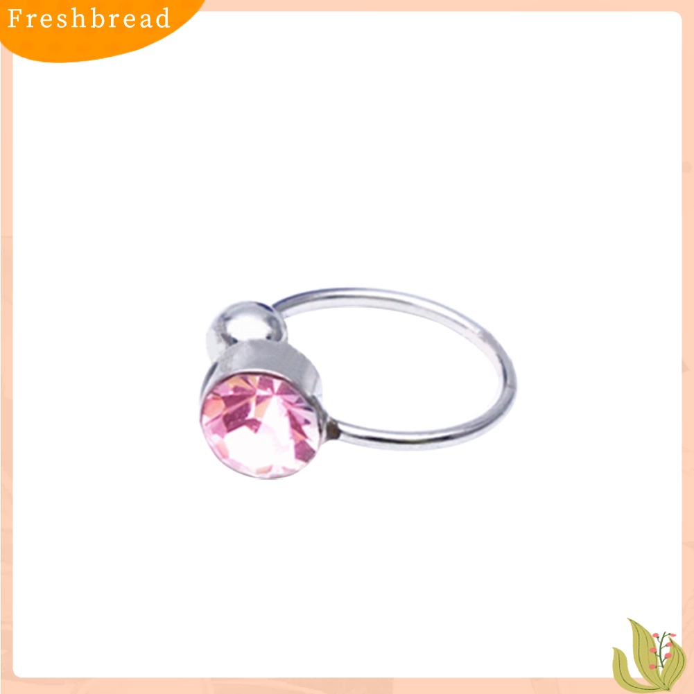 &lt; Freshbread &gt; 1pc Fashion Wanita Bentuk U Berlian Imitasi Klip Telinga Manset Tanpa Tindik Anting Hadiah