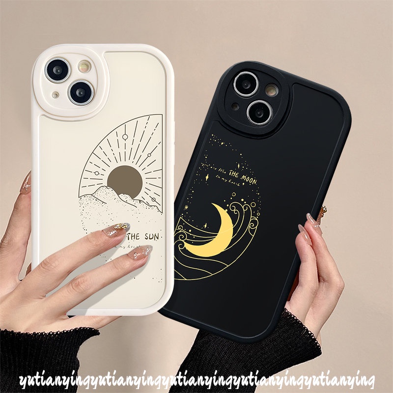 Soft Tup Silicon Infinix Smart 5 6 Note 8 Hot 11 10s 10T 11s 9 10 Play Hot 10 Simple The Moon Sun Couple Casing Phone Cover