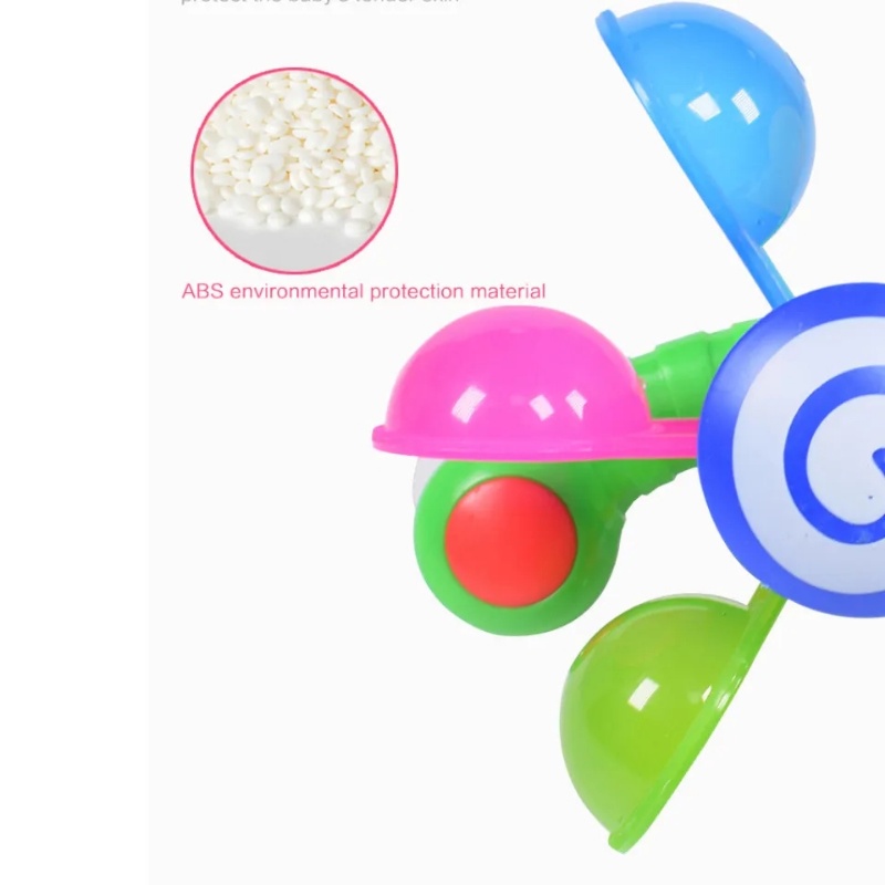 1pc Warna Random Bathtub Suction Cup ABS Kincir Angin Kecil/Mainan Mandi Kincir Air Berputar Menyenangkan/Alat Peraga Permainan Shower Anak-Anak Kreatif