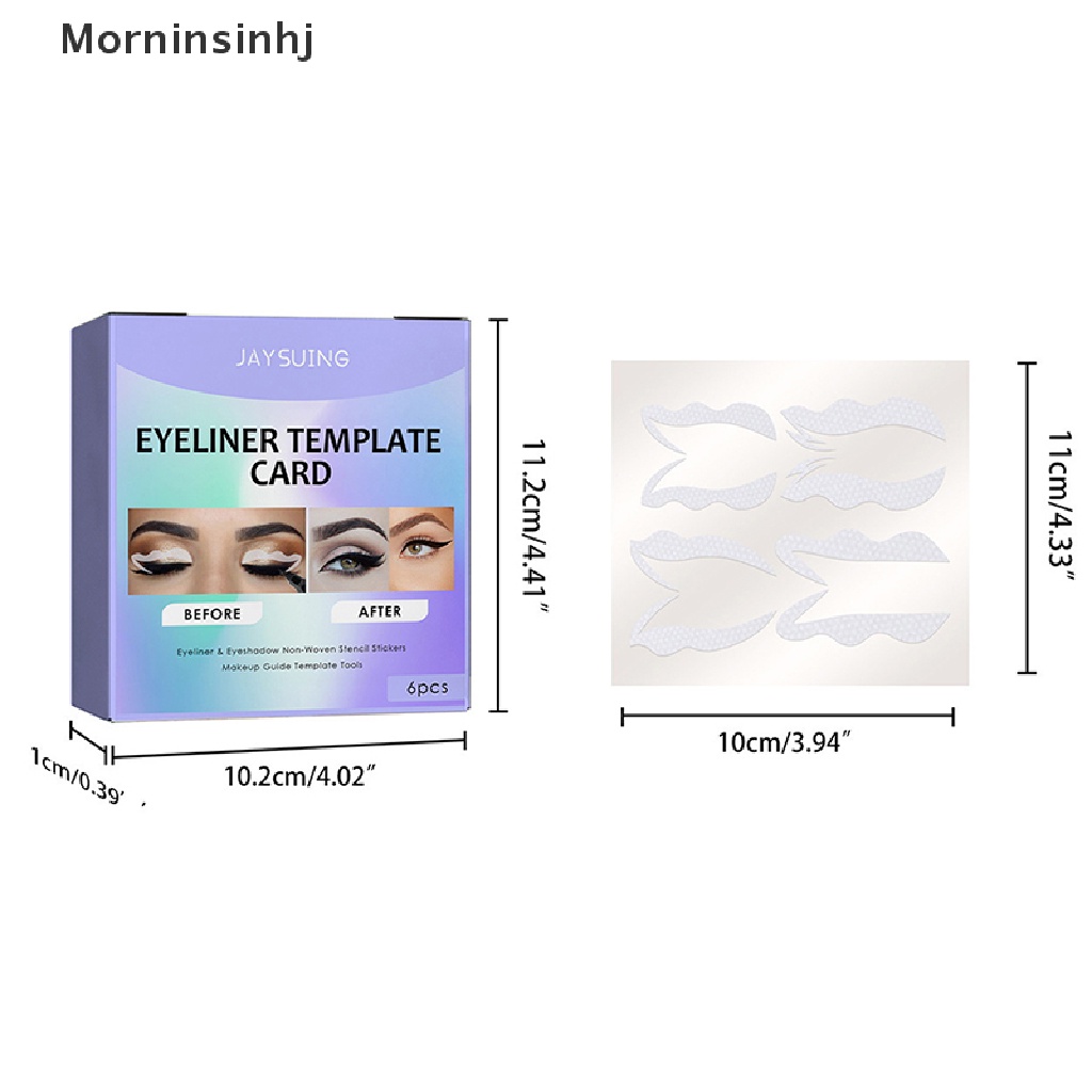 Mornin 6sheet Eyeliner Stencils Kit Makeup Mata Template Stiker Eyeliner Shaping Tools id