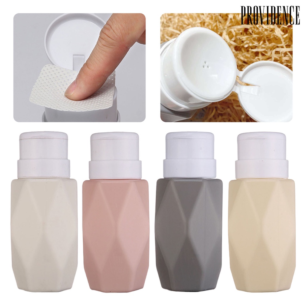 Providence Botol Press Kuku Putar Anti Bocor Dengan Kunci Hemat Buruh Isi Ulang Gaya Jepang Belah Ketupat Nail Polish Remover Bottle Nail Salon Supply