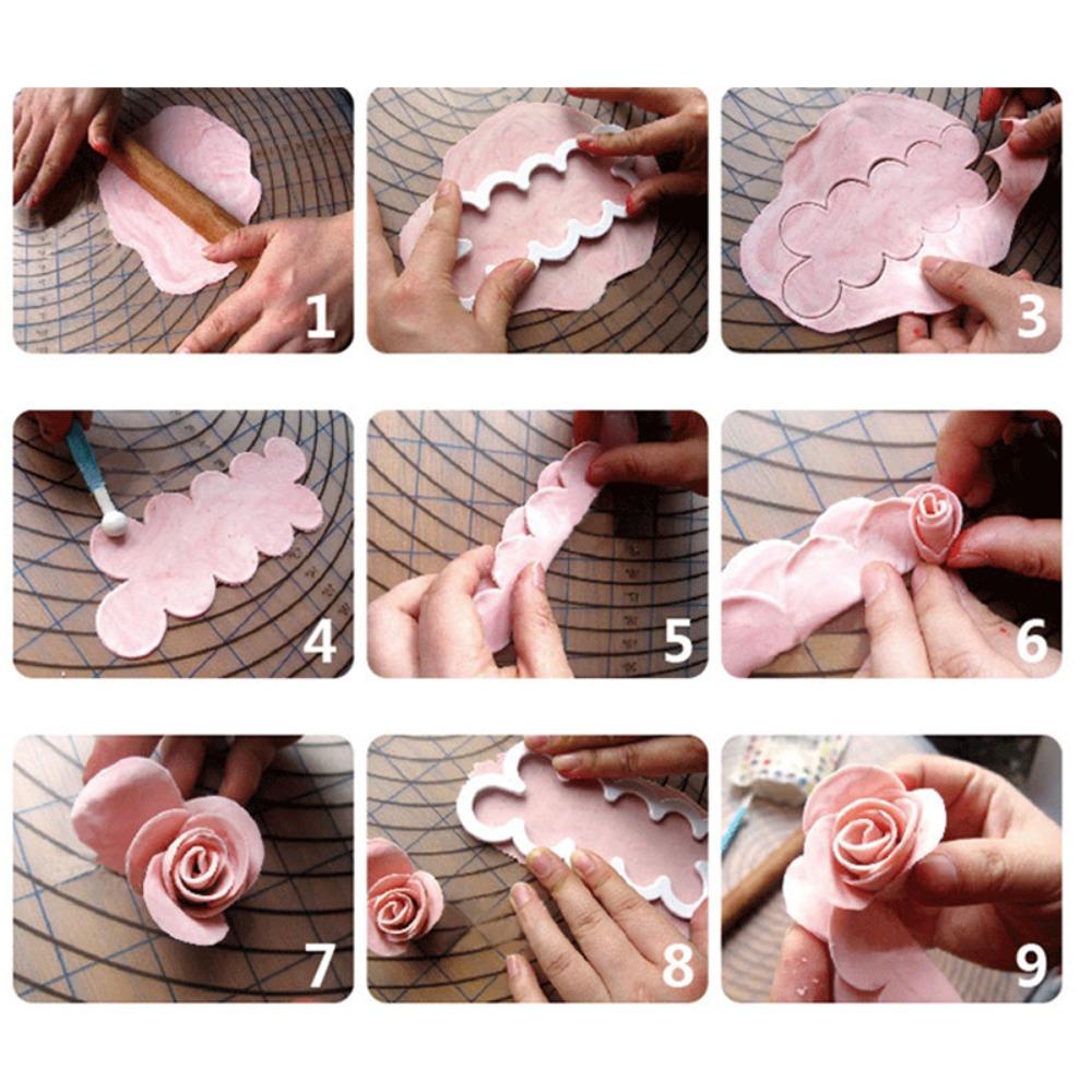 [Elegan] Cetakan Kue Portable Reusable Roses DIY Carnation Baking Tools Pemotong Berbentuk Bunga