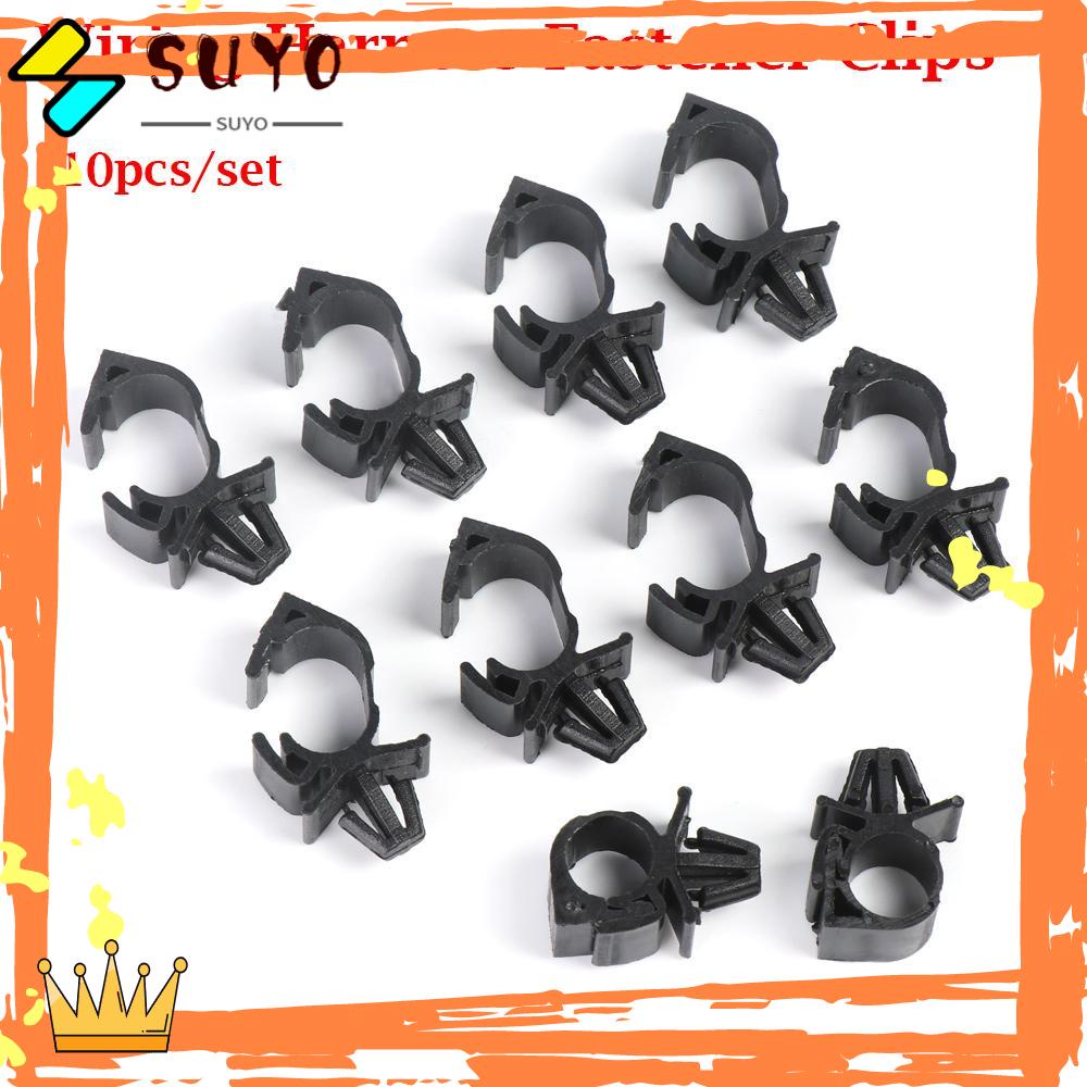 Suyo 10Pcs Klip Pengikat Kabel Harness Kabel Tahan Lama Mobil Push Mounted Wiring Strap