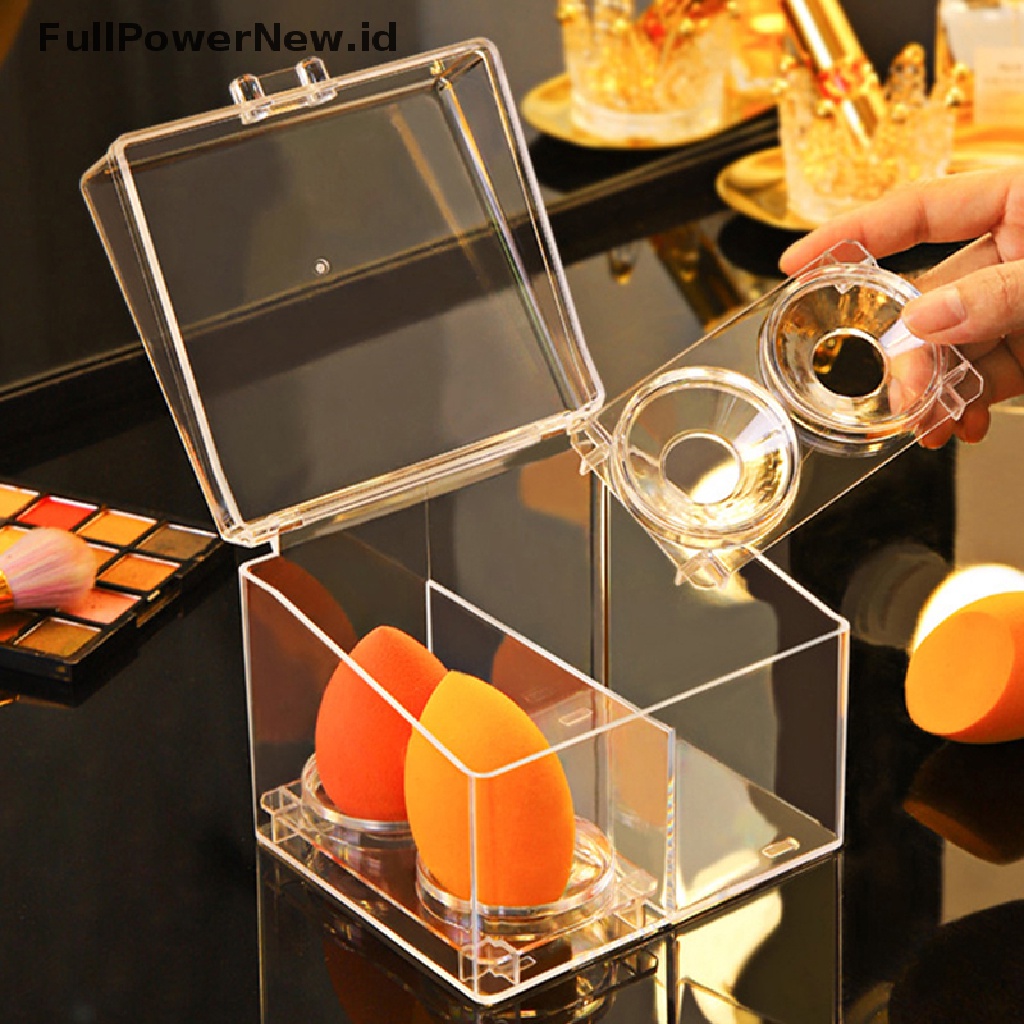 Power Acrylic Makeup Brush Holder Organizer Tempat Kosmetik Wadah Penyimpanan Bibir ID