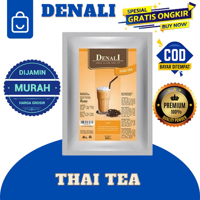 [Bubuk Minuman Aneka Rasa] BUBUK MINUMAN THAI TEA POWDER RASA THAITEA FRAPPE THAITEH TEH DENALI