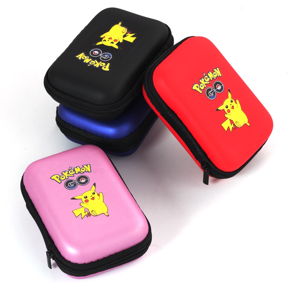 Kartu Game Pokemon Pikachu Kapasitas 55kartu Holder Album Hard Case Card Holder Tempat Buku Earphone Kotak Penyimpanan