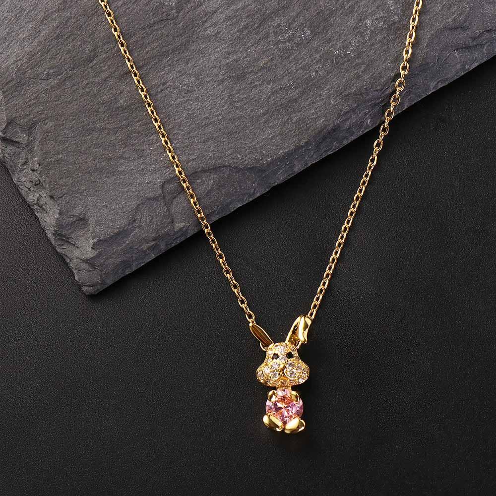 Mxbeauty Kalung Kelinci Fashion Aksesoris Perhiasan Sederhana Beruntung Dapat Disesuaikan Gaya Cina Rantai Klavikula