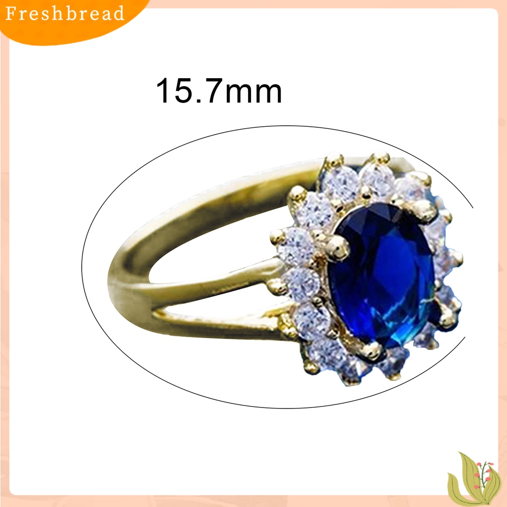 {In Stock} Cincin Pengantin Pengerjaan Halus Perhiasan Hadiah Wanita Elegan Berlian Imitasi Jari Cincin Untuk Prom