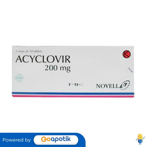 ACYCLOVIR NOVELL 200 MG BOX 50 TABLET