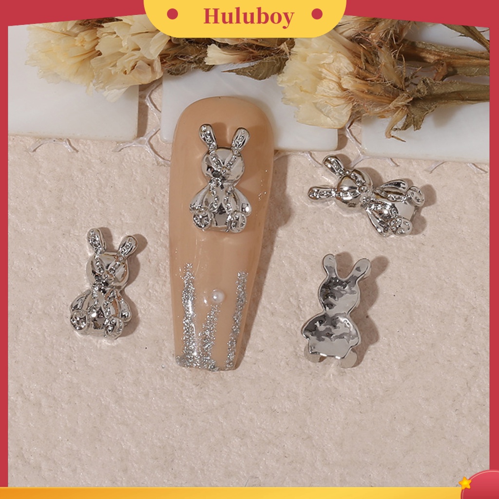 {In Stock} 10Pcs Hiasan Kuku Gloss Tidak Jatuh Tiga Dimensi DIY Mempesona Efek Visual Jantung Busur Beruang Kelinci Kuku Paduan Dekorasi Kuku Salon Pasokan