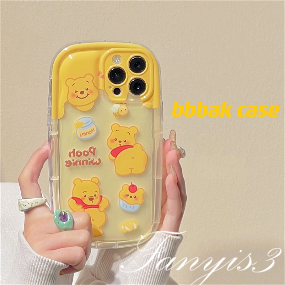 Redmi A1 Plus 10C 10A 10 9 9A 9C 9T Note 11 Pro+ 11s 11 10s 10 9s 9 Pro Poco X3Pro X3NFC Mi 11 Lite Winnie Bear Sabun Phone Case TPU Bening Soft Cover Dengan Bracket