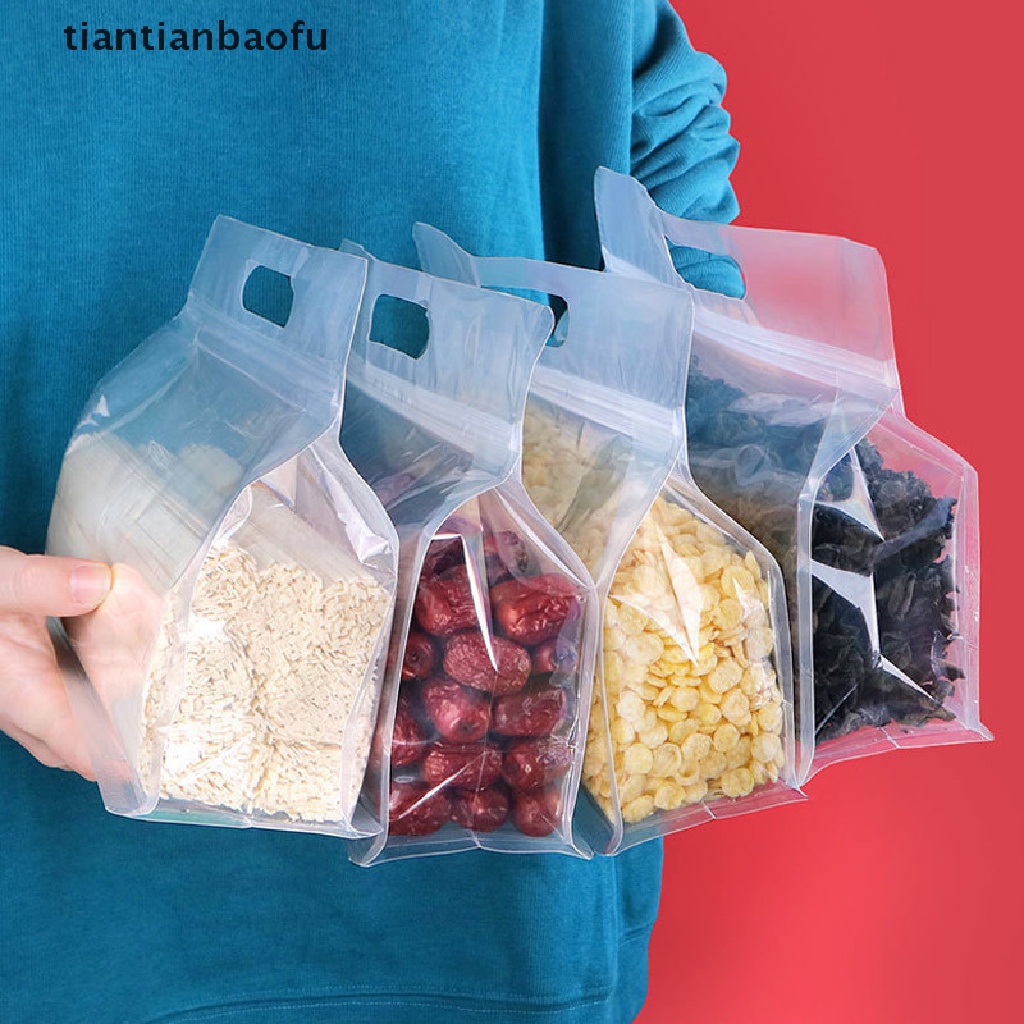 [tiantianbaofu] 1pc Kantong Makanan Buah Ziplock Waterfroof Kantong Penyimpanan Snack Kulkas Food Bags Butik