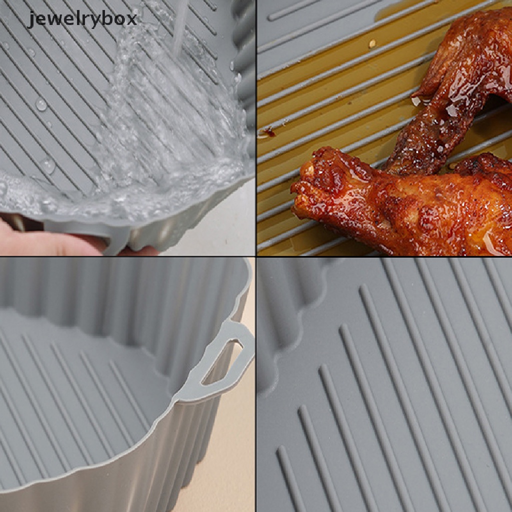 [jewelrybox] 1pc Air Fryer Silicone Pot Air Fryer Basket Liner Anti Lengket Oven Baking Tray Butik